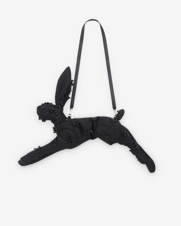 Simone Rocha - Women’s Turbo Satin Hare Crossbody Bag - (Black/Jet)