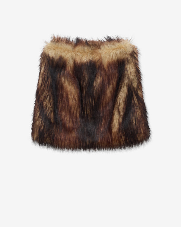 Simone Rocha - Women’s Faux Fur Mini Skirt - (Natural)