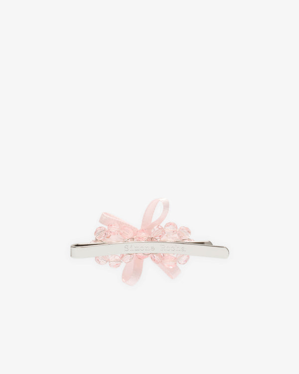 Simone Rocha - Women’s Petite Bow Detail Flower Hair Pin - (Pale Pink)