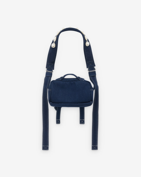 Simone Rocha - Women’s Beaded Classic Bow Crossbody Bag - (Indigo/Pearl)