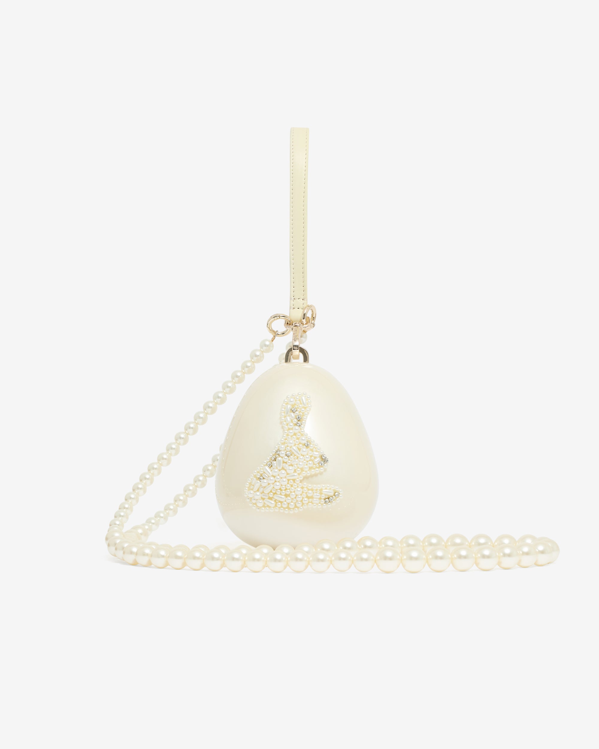 Simone Rocha: Embellished Hare Pearl Egg Bag (Pearl/Pearl) DSML