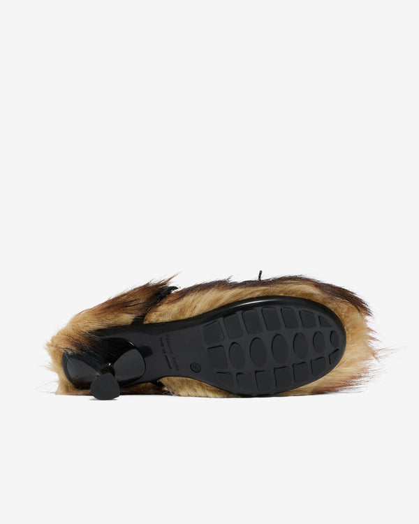 Simone Rocha - Women’s Faux Fur Grip Mule Heel - (Natural)