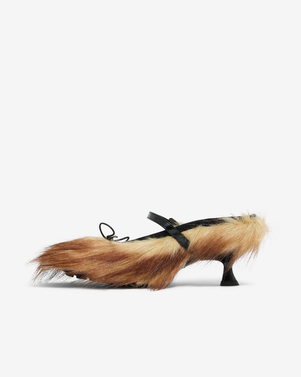 Simone Rocha - Women’s Faux Fur Grip Mule Heel - (Natural)