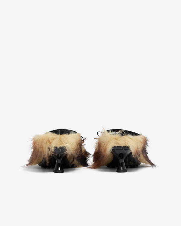 Simone Rocha - Women’s Faux Fur Grip Mule Heel - (Natural)