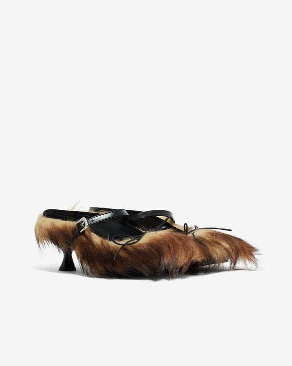 Simone Rocha - Women’s Faux Fur Grip Mule Heel - (Natural)