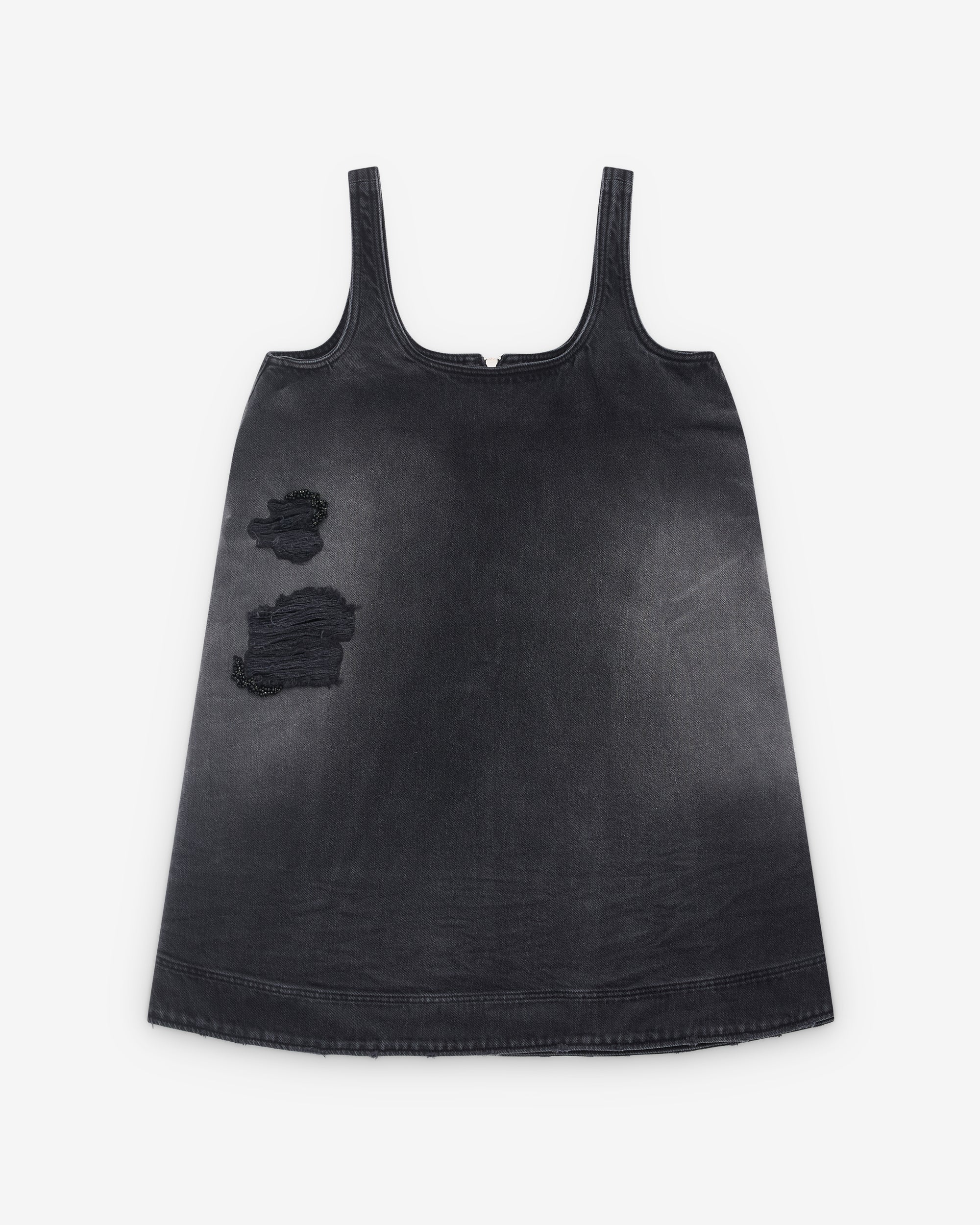 Simone Rocha: Women's A-Line Denim Mini Dress (Black Denim) | Dover Street Market London Simone Rocha: Women's A-Line Denim Mini Dress (Black Denim) | Dover Street Market London
