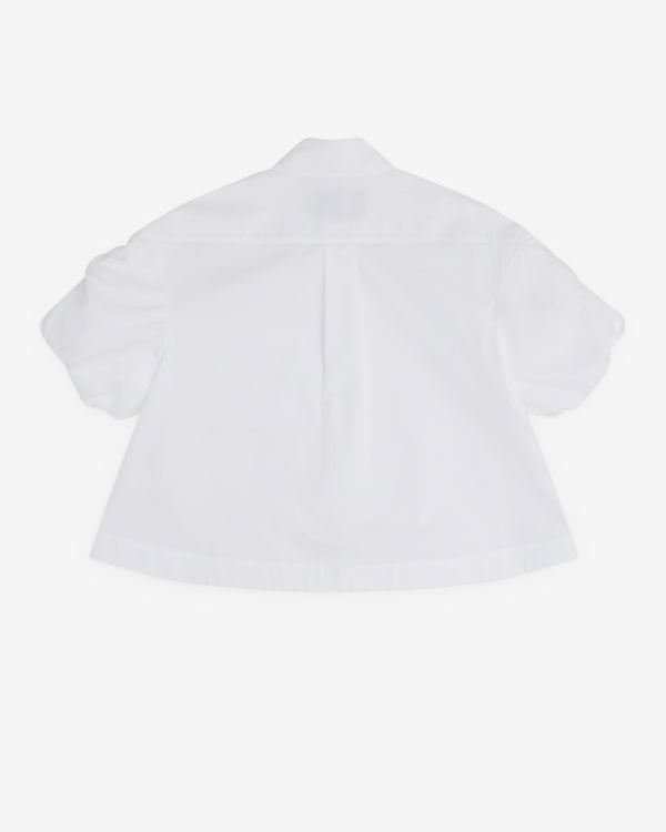 Simone Rocha - Women’s Cropped Puff Bow Sleeve Shirt - (White)