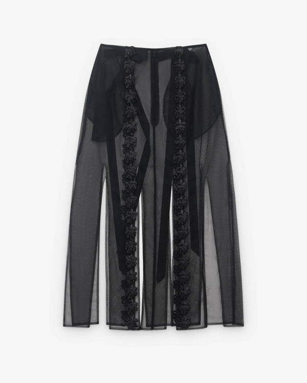Simone Rocha - Women’s Sheer Daisy Chain Skirt - (Black)