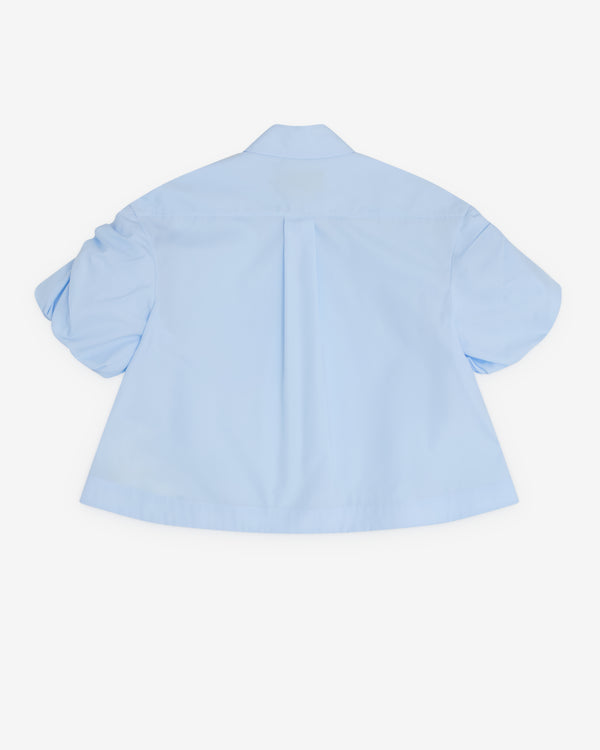 Simone Rocha - Women’s Cropped Puff Bow Sleeve Shirt - (Baby Blue)