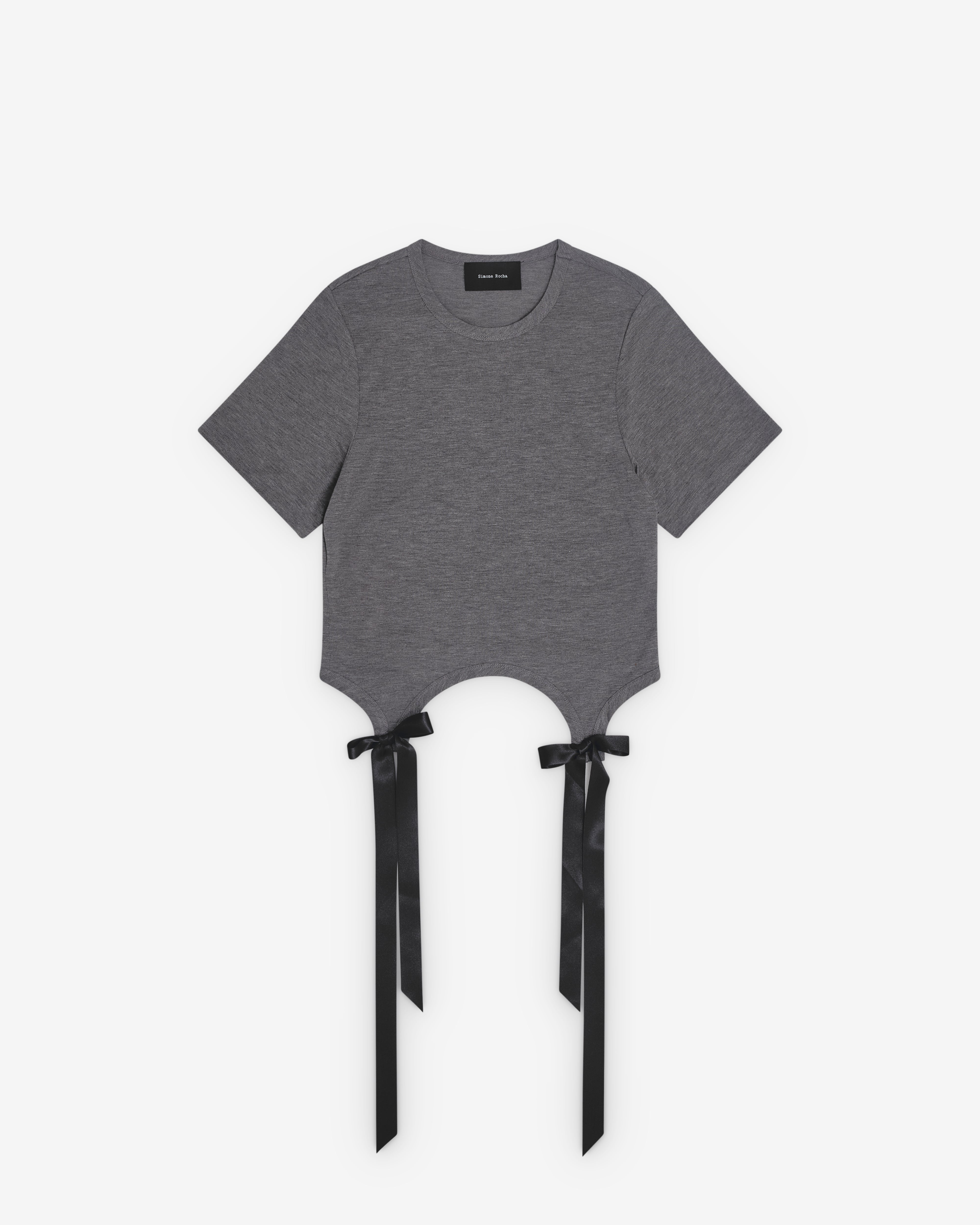 Simone Rocha: Women's Easy Short Sleeve T-Shirt (Grey Marl