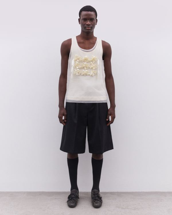 Simone Rocha - Men’s Ribbon Daisy Chain Double Vest - (Ivory)