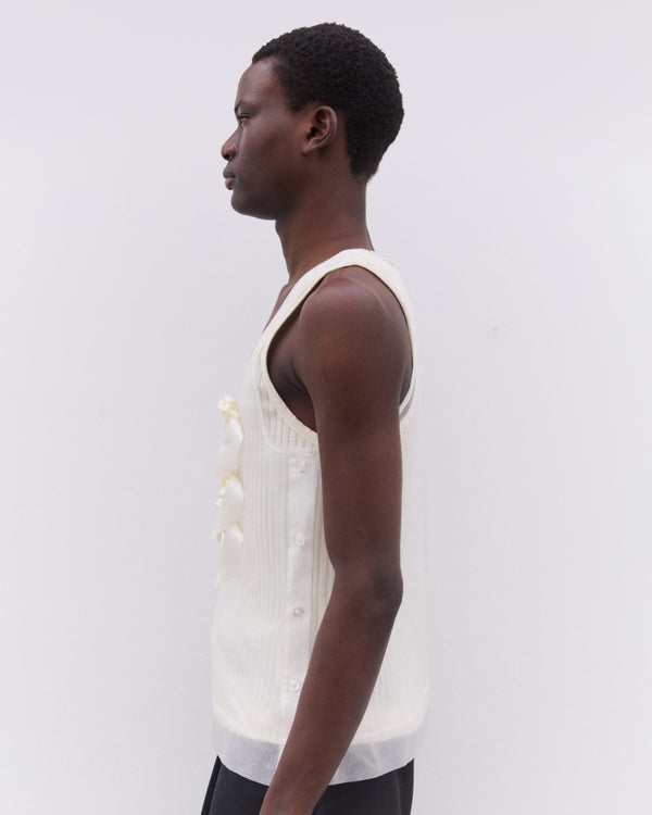 Simone Rocha - Men’s Ribbon Daisy Chain Double Vest - (Ivory)