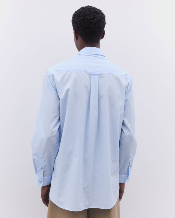 Simone Rocha - Men’s Lace Ribbon Trim Easy Shirt - (Baby Blue)