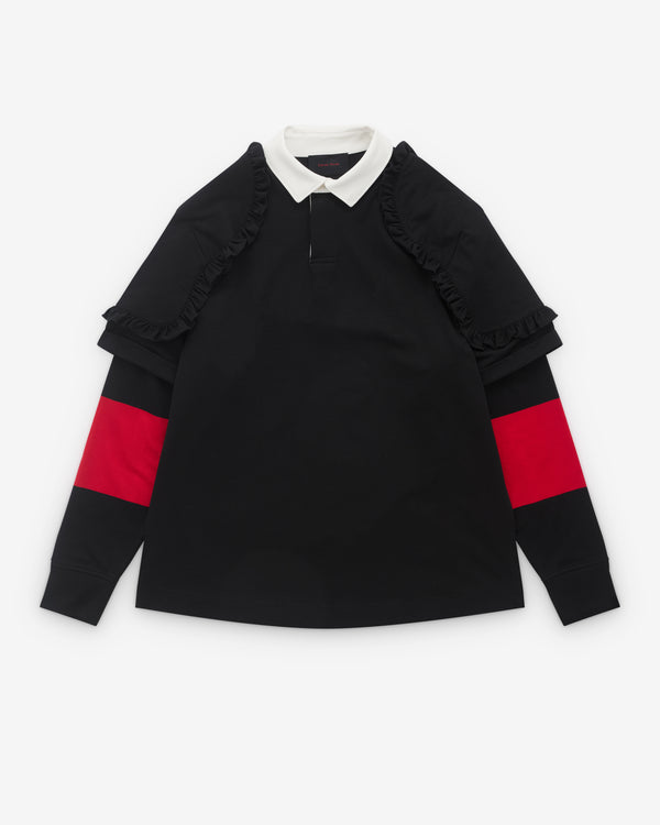 Simone Rocha - Men’s Layered Ruffle Rugby Shirt - (Red Mult)