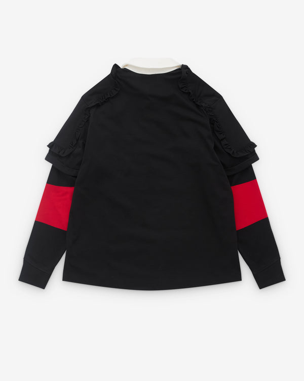 Simone Rocha - Men’s Layered Ruffle Rugby Shirt - (Red Mult)