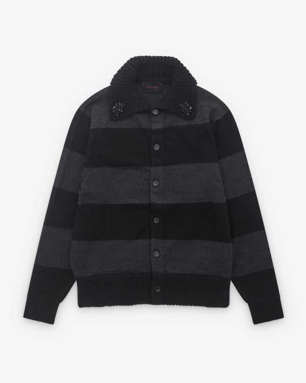 Simone Rocha - Men’s Striped Rugby Knit - (Charcoal)