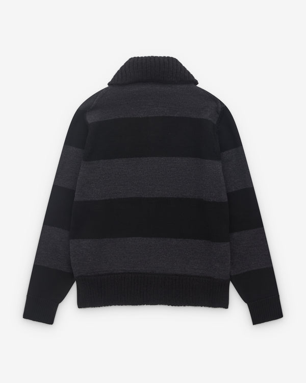 Simone Rocha - Men’s Striped Rugby Knit - (Charcoal)