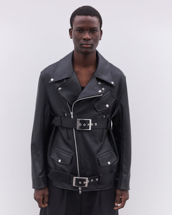 Simone Rocha - Men’s Multi Belt Biker Jacket - (Black)