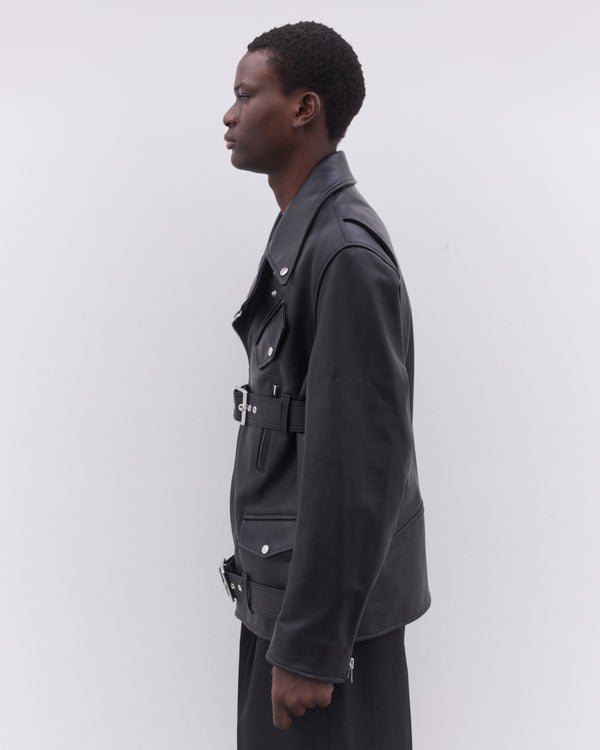 Simone Rocha - Men’s Multi Belt Biker Jacket - (Black)