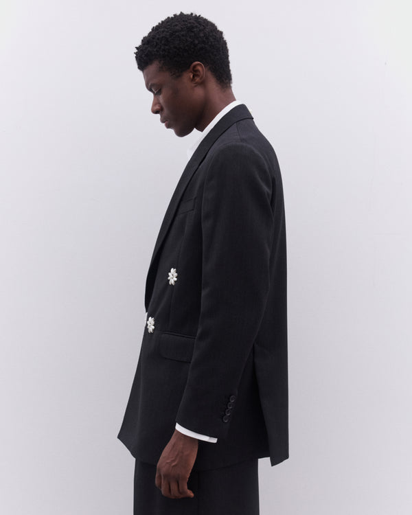 Simone Rocha - Men’s Double Breasted Jacket - (Charcoal)