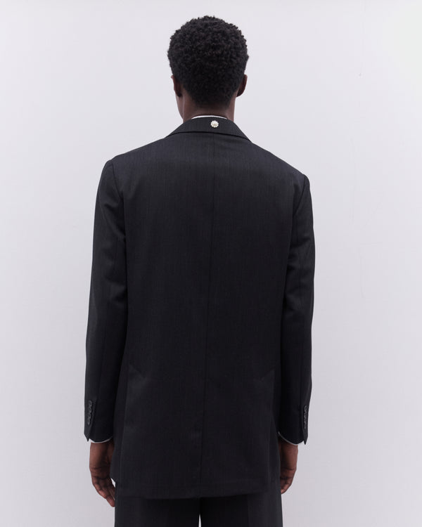 Simone Rocha - Men’s Double Breasted Jacket - (Charcoal)