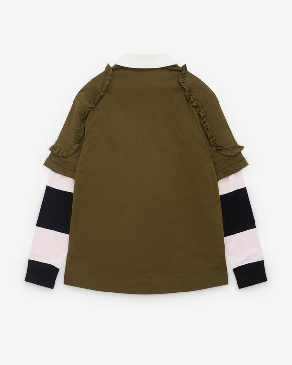 Simone Rocha - Men’s Layered Ruffle Rugby Shirt - (Khaki)