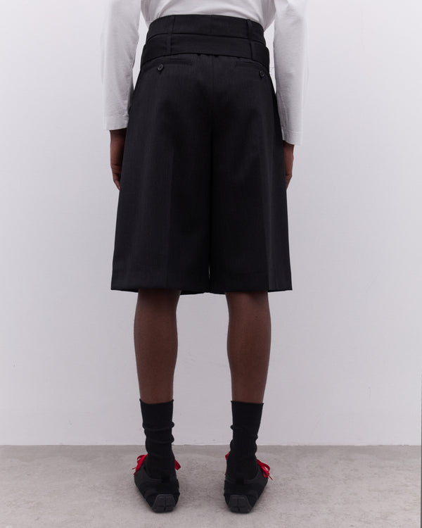 Simone Rocha - Men’s Wide Leg Shorts - (Charcoal)