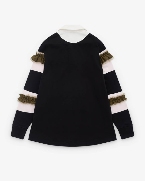 Simone Rocha - Men’s Turbo Embellished Ruffle Rugby Shirt - (Black/Multi)