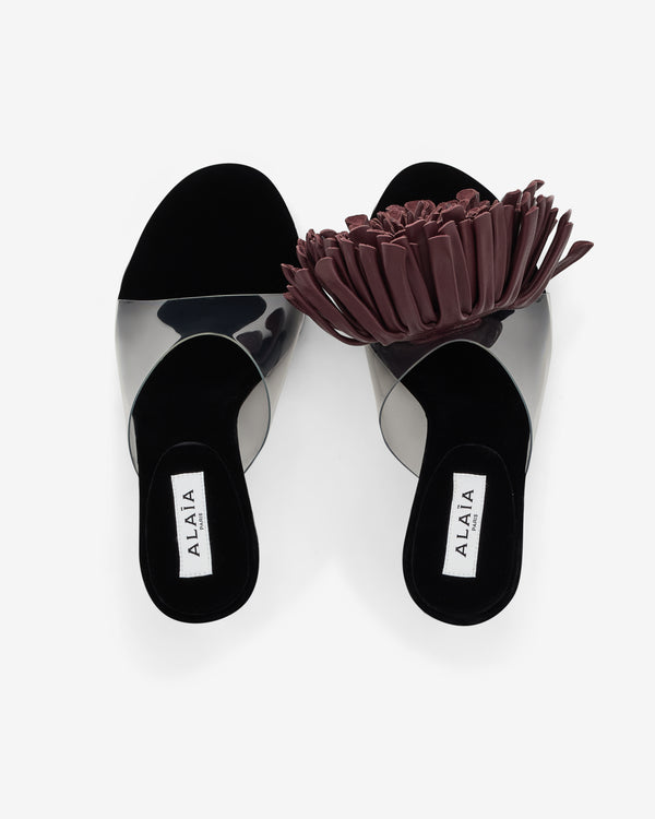 Alaïa - Women's Asymetric Heel Sandals - (Aubergine)