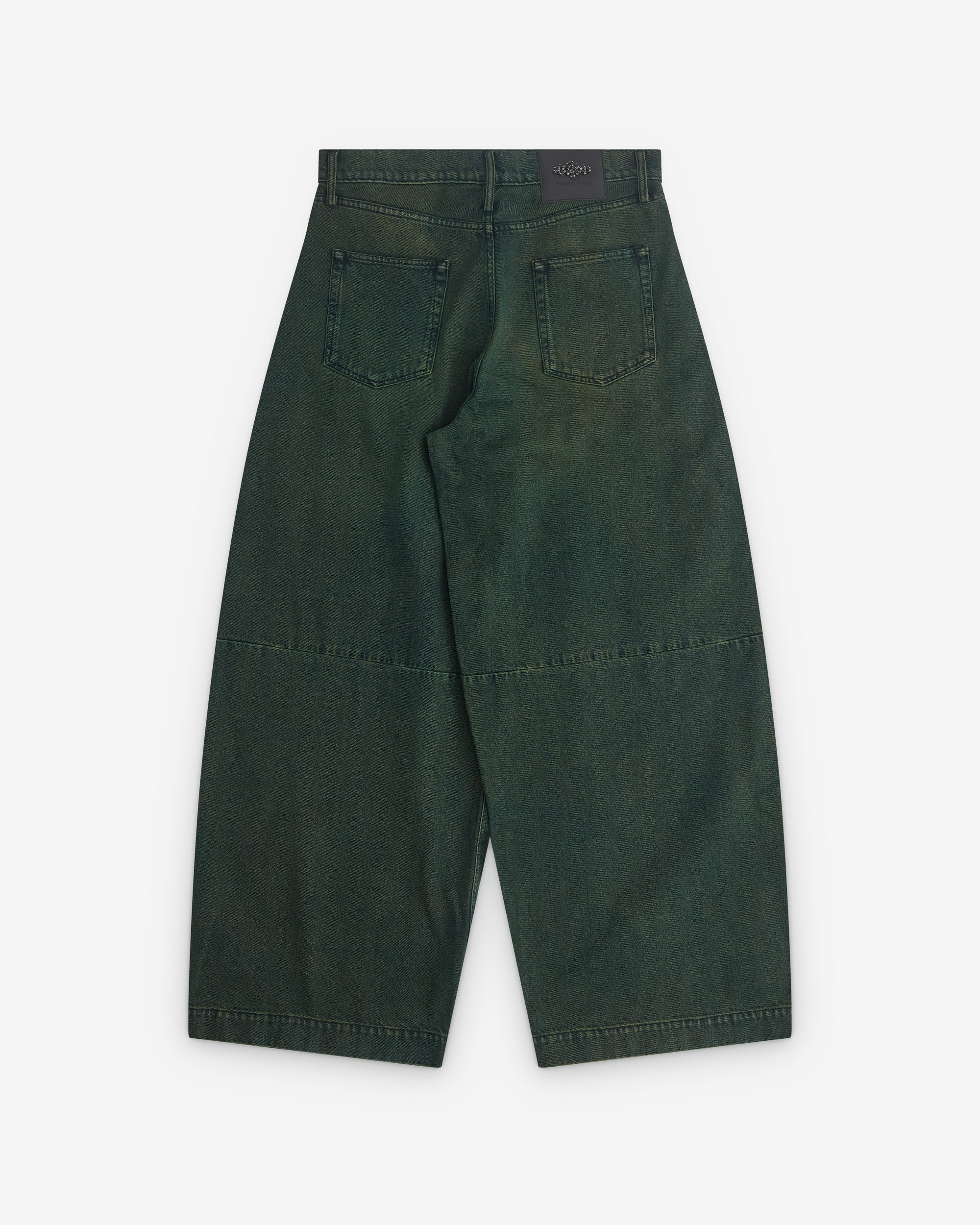 Simone Rocha: Men’s Wide Leg Puddle Jeans (Green) | Dover Street Market ...