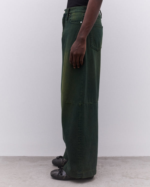 Simone Rocha - Men’s Wide Leg Puddle Jeans - (Green)