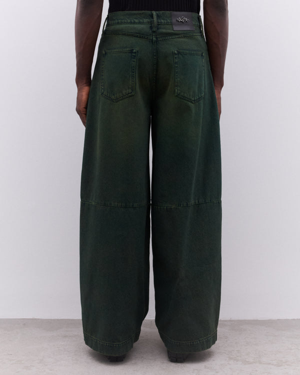 Simone Rocha - Men’s Wide Leg Puddle Jeans - (Green)