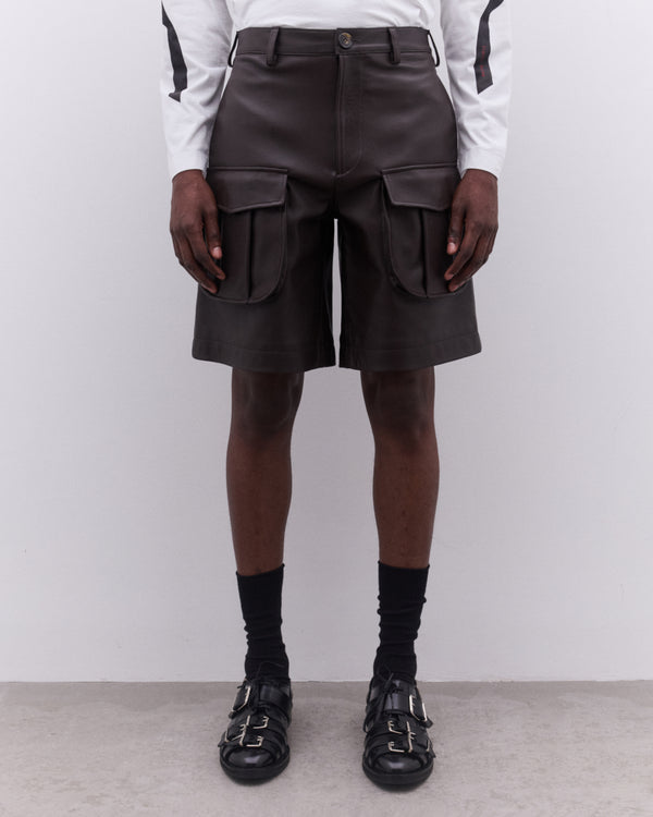 Simone Rocha - Men’s Multi Pocket Cargo Shorts - (Chocolate)