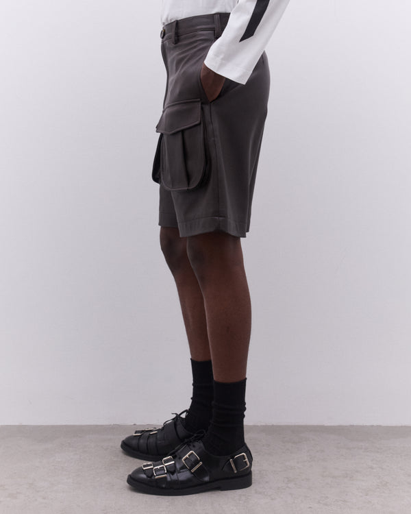 Simone Rocha - Men’s Multi Pocket Cargo Shorts - (Chocolate)