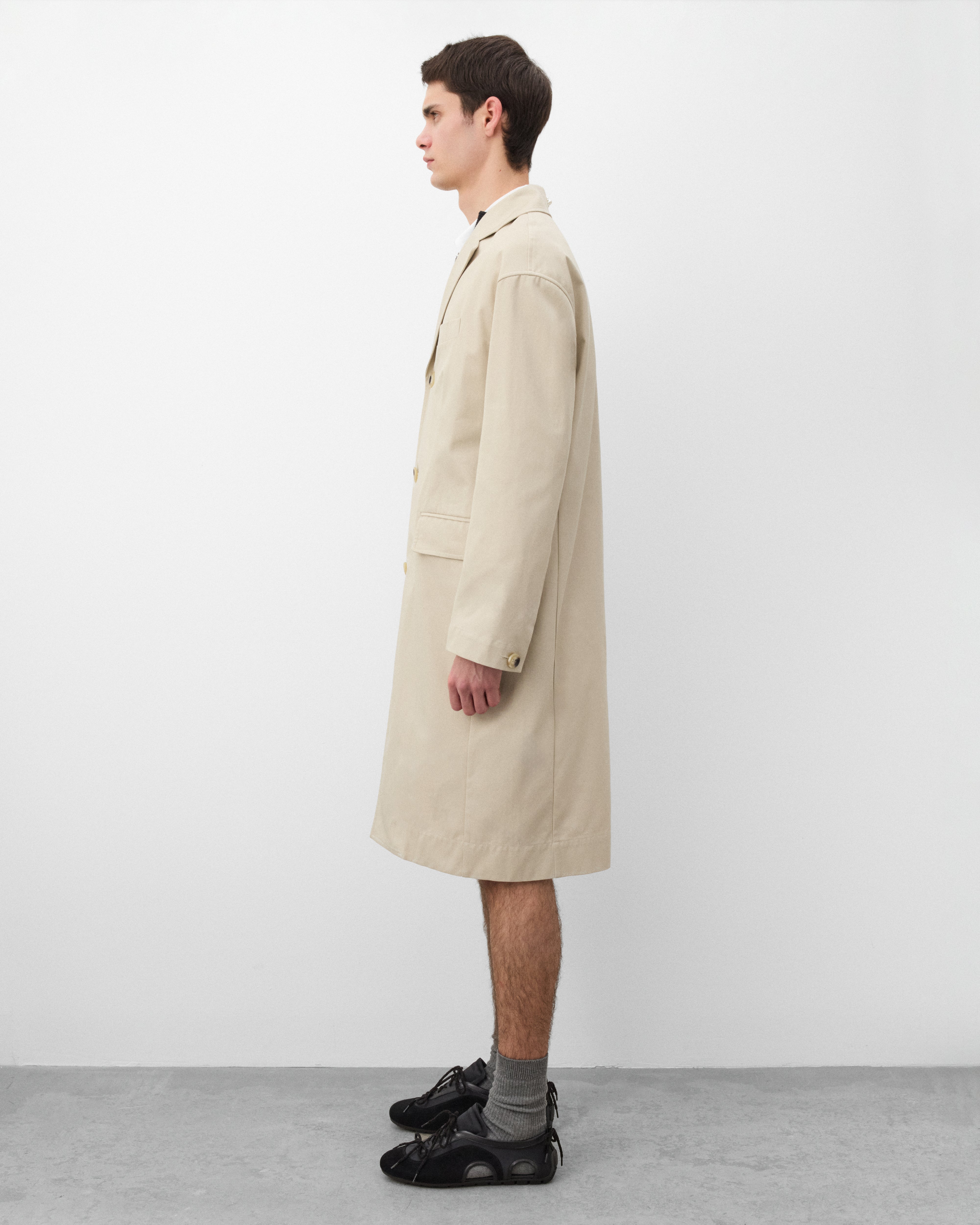Simone Rocha: Men's Boxy Duster Coat (Stone) | Dover Street Market