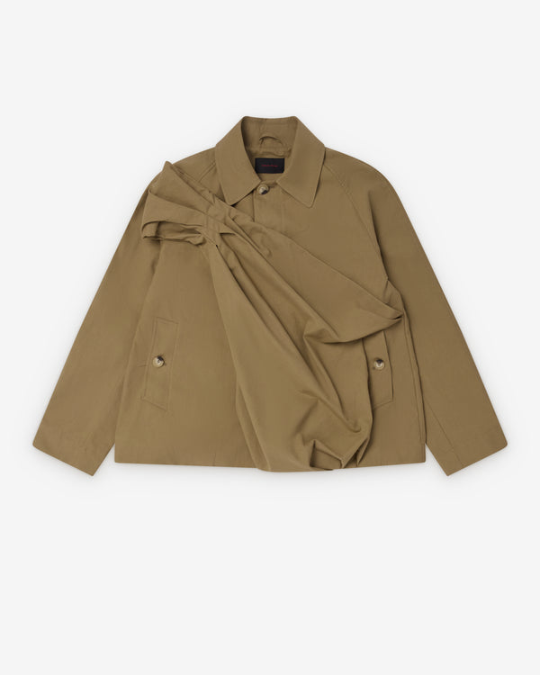 Simone Rocha - Men's Gathered Flower Sash Jacket - (Khaki)