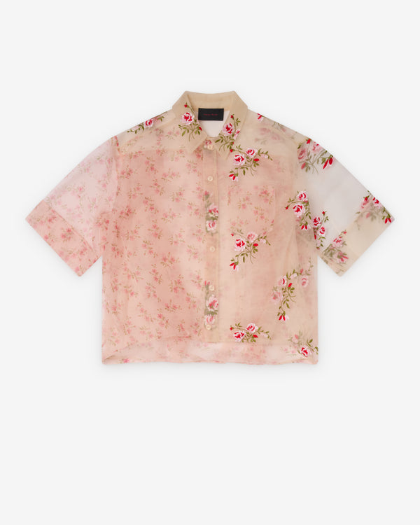 Simone Rocha - Men's Sheer Patchwork Balloon Hem Shirt - (Nude)