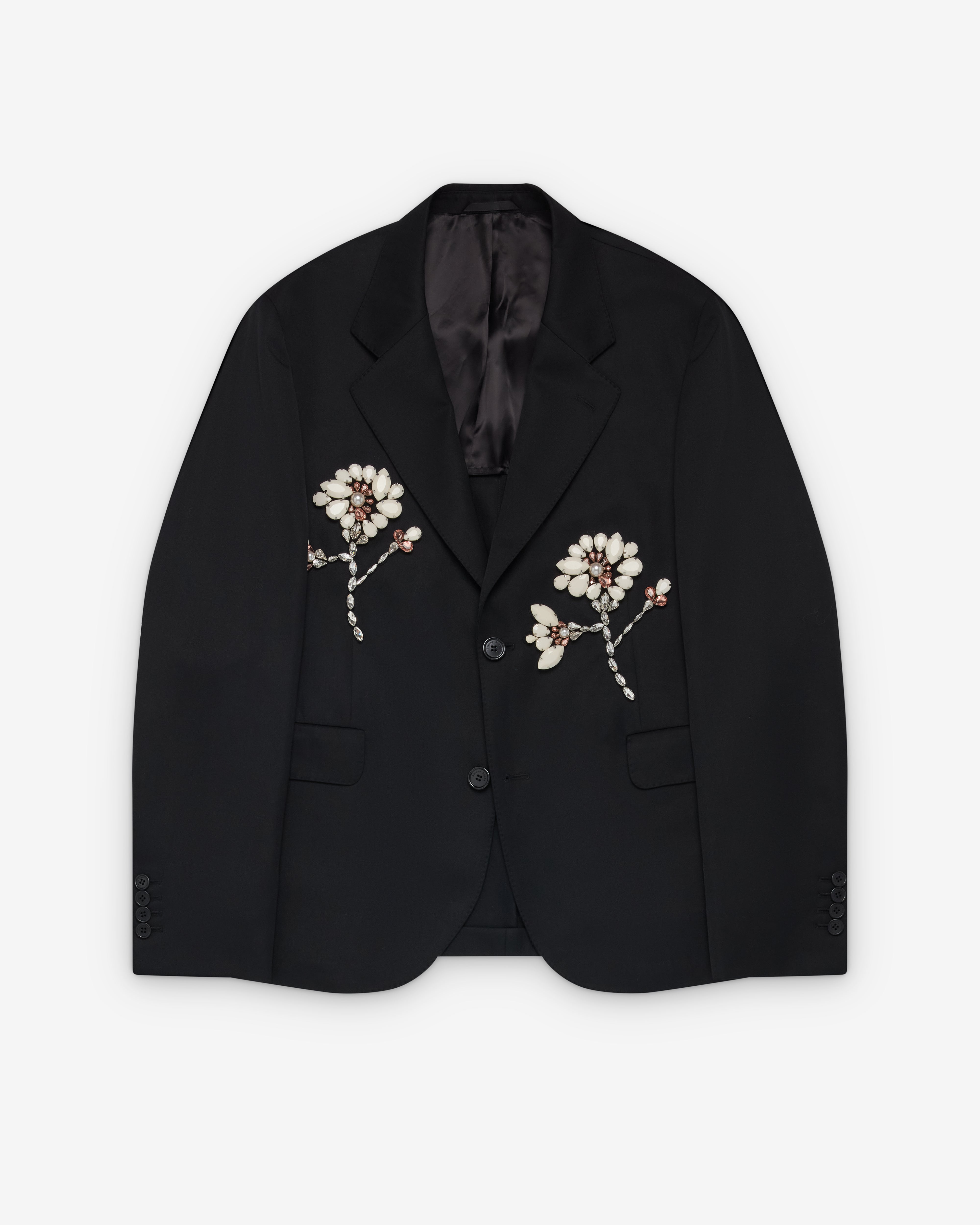 Simone Rocha: Men's Turbo Embellished Classic Jacket (Black