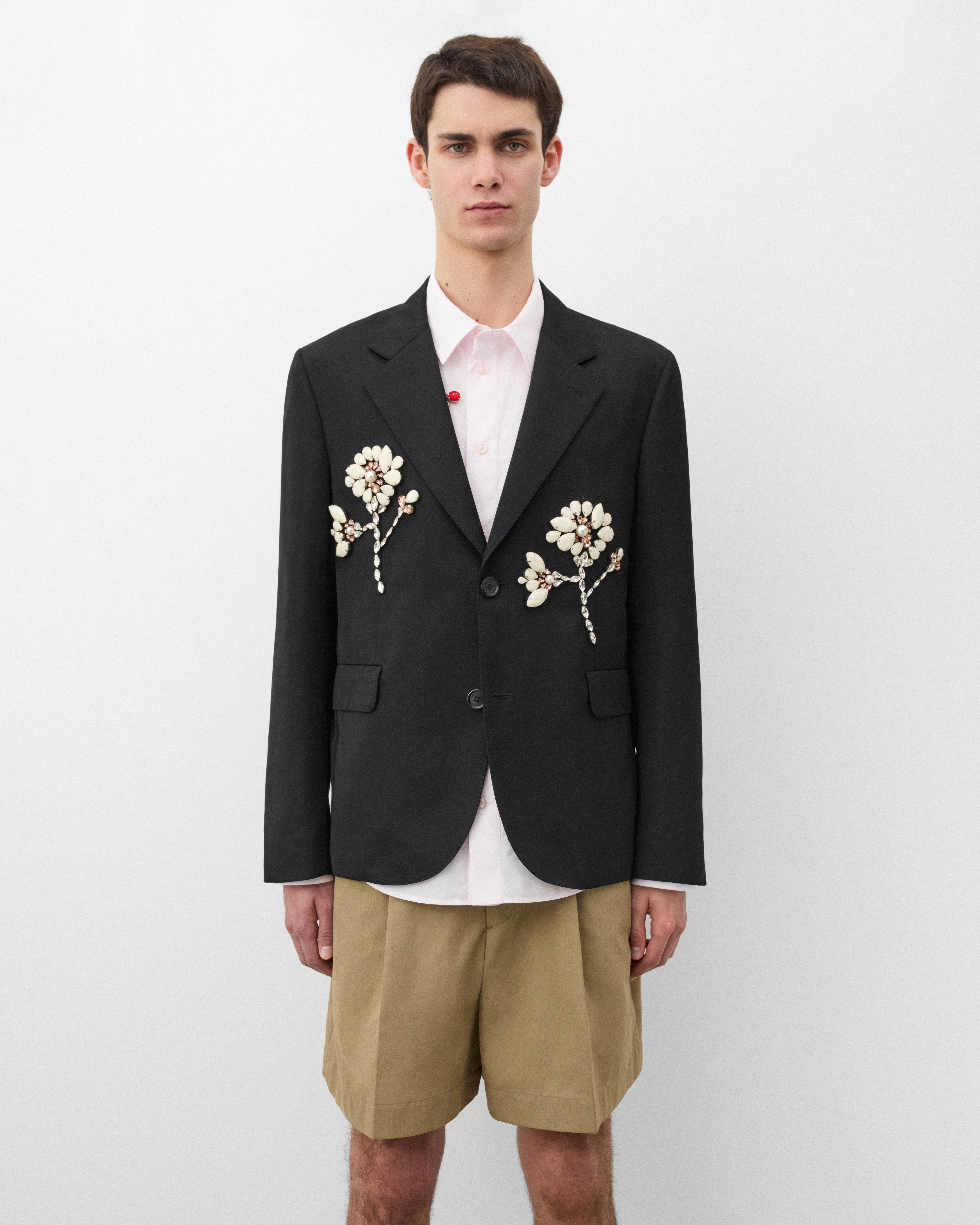 Simone Rocha: Men's Turbo Embellished Classic Jacket (Black