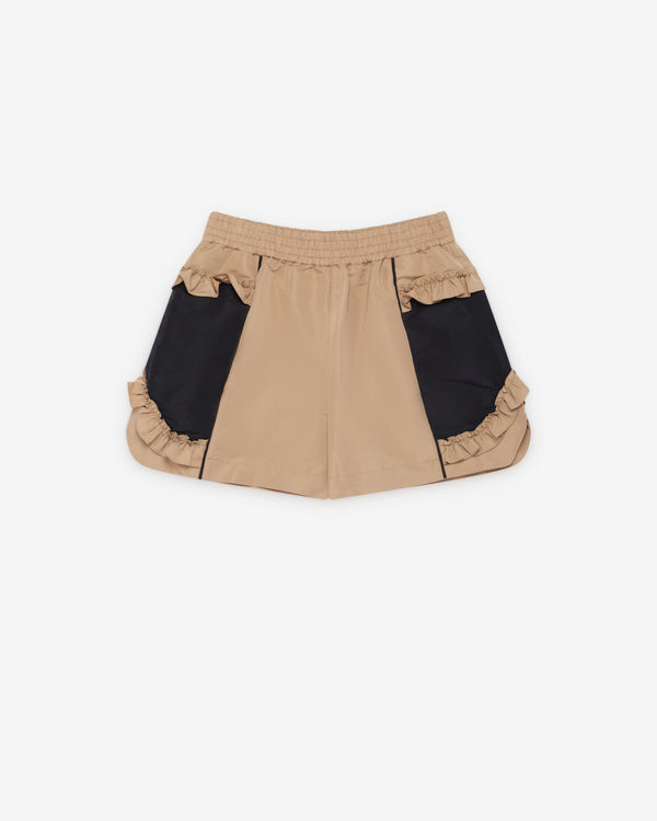 Simone Rocha - Men's Ruffle Frill Track Shorts - (Toffee)