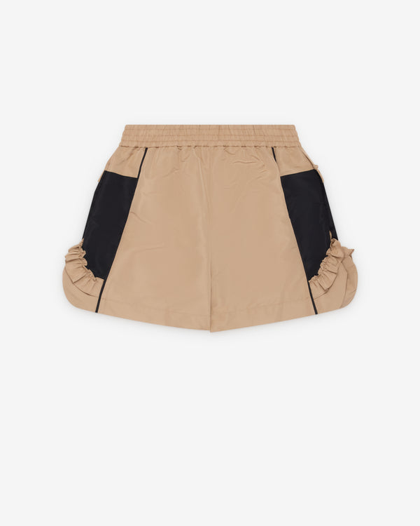 Simone Rocha - Men's Ruffle Frill Track Shorts - (Toffee)