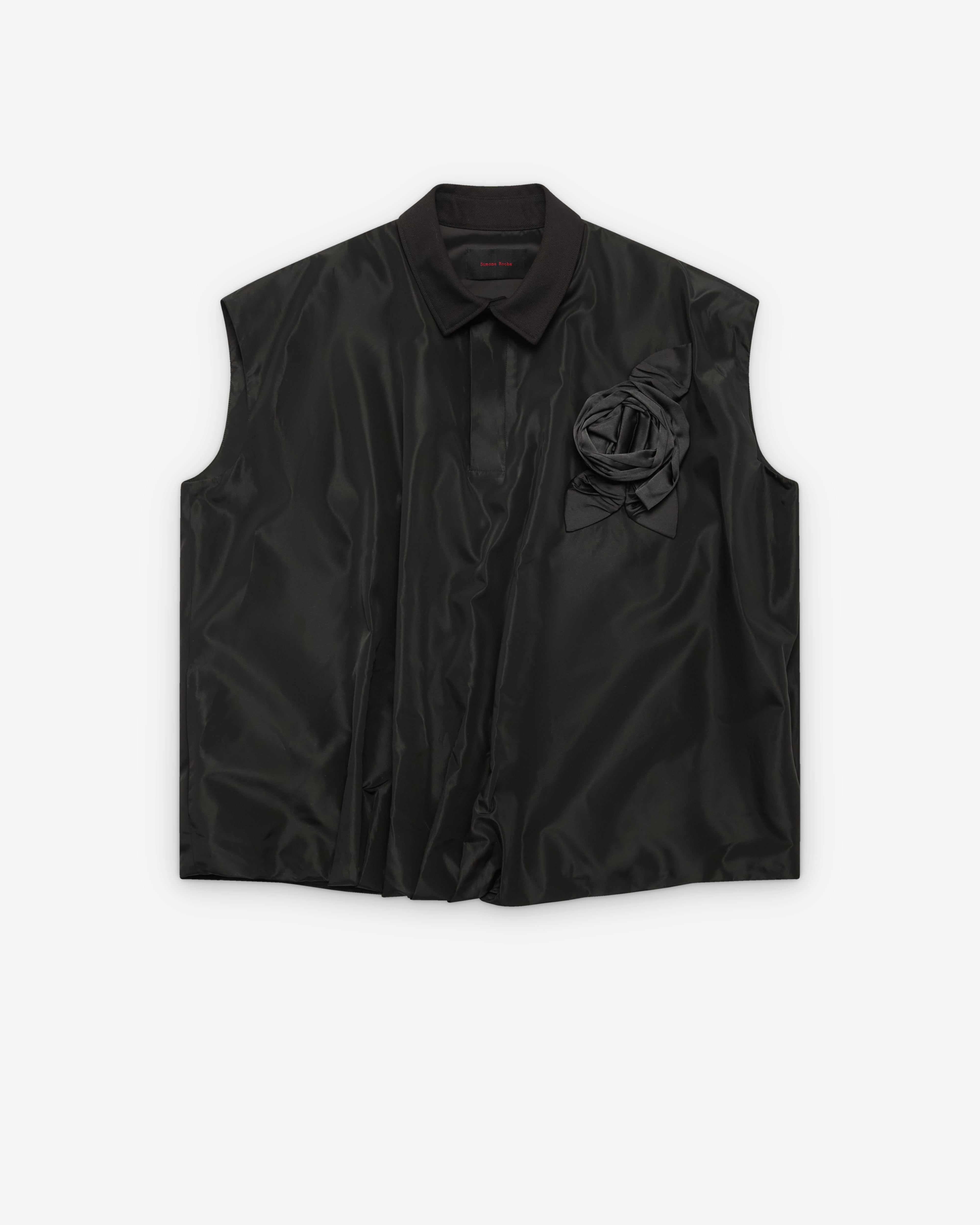 Simone Rocha: Men's Pressed Roset Top (Black) | Dover Street