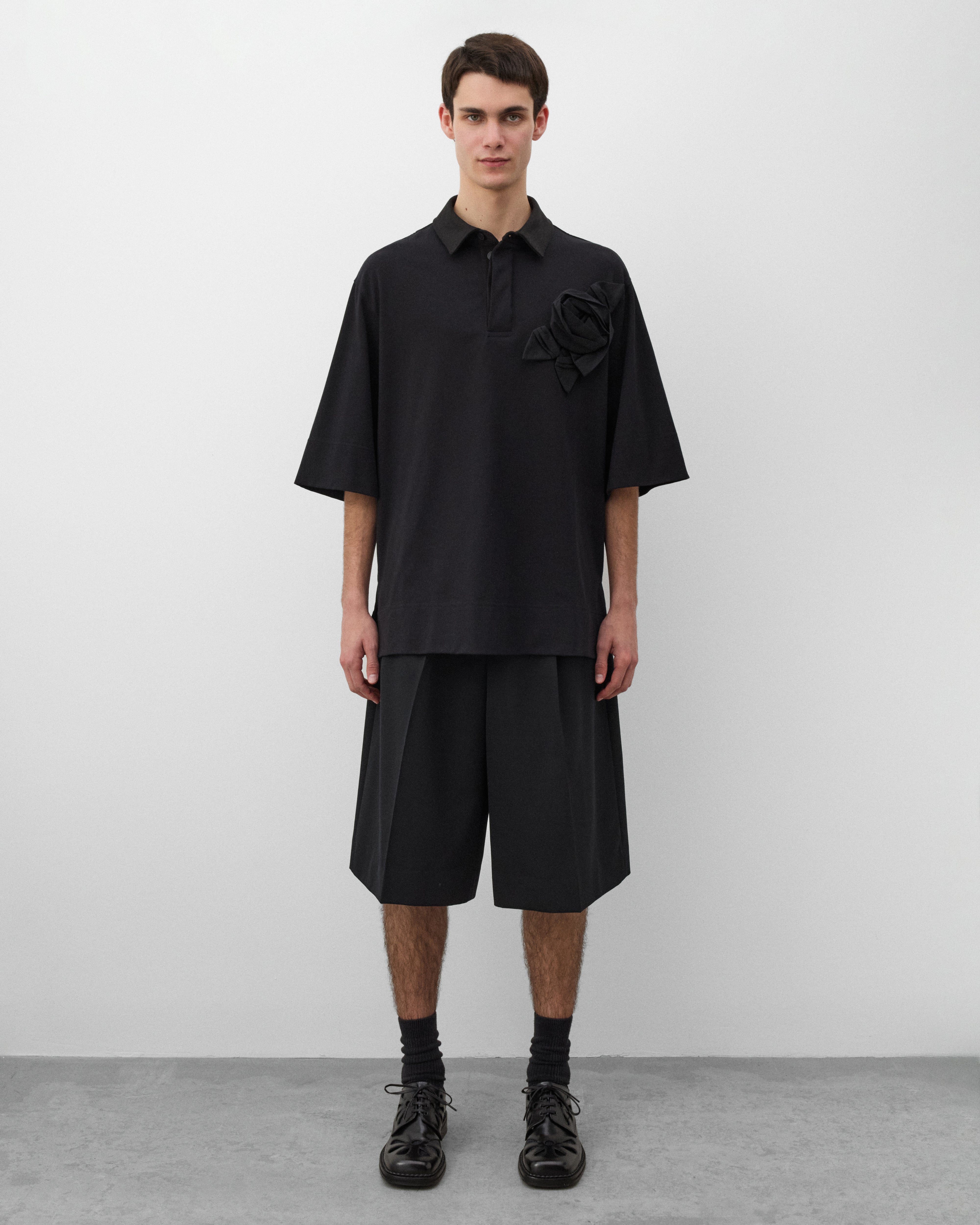 Simone Rocha: Men's Pressed Rosette Rugby Jersey (Black) | Dover