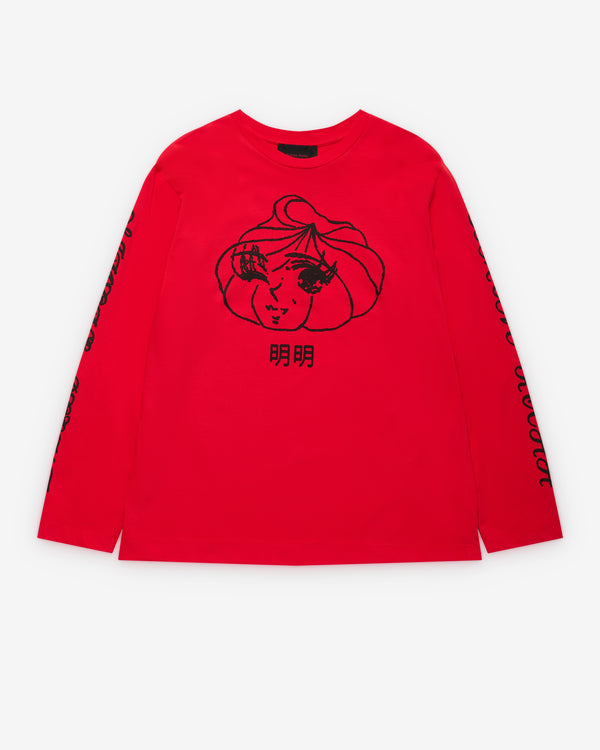 Simone Rocha - Men's Ming Ming Long Sleeve T-Shirt - (Red/Black)
