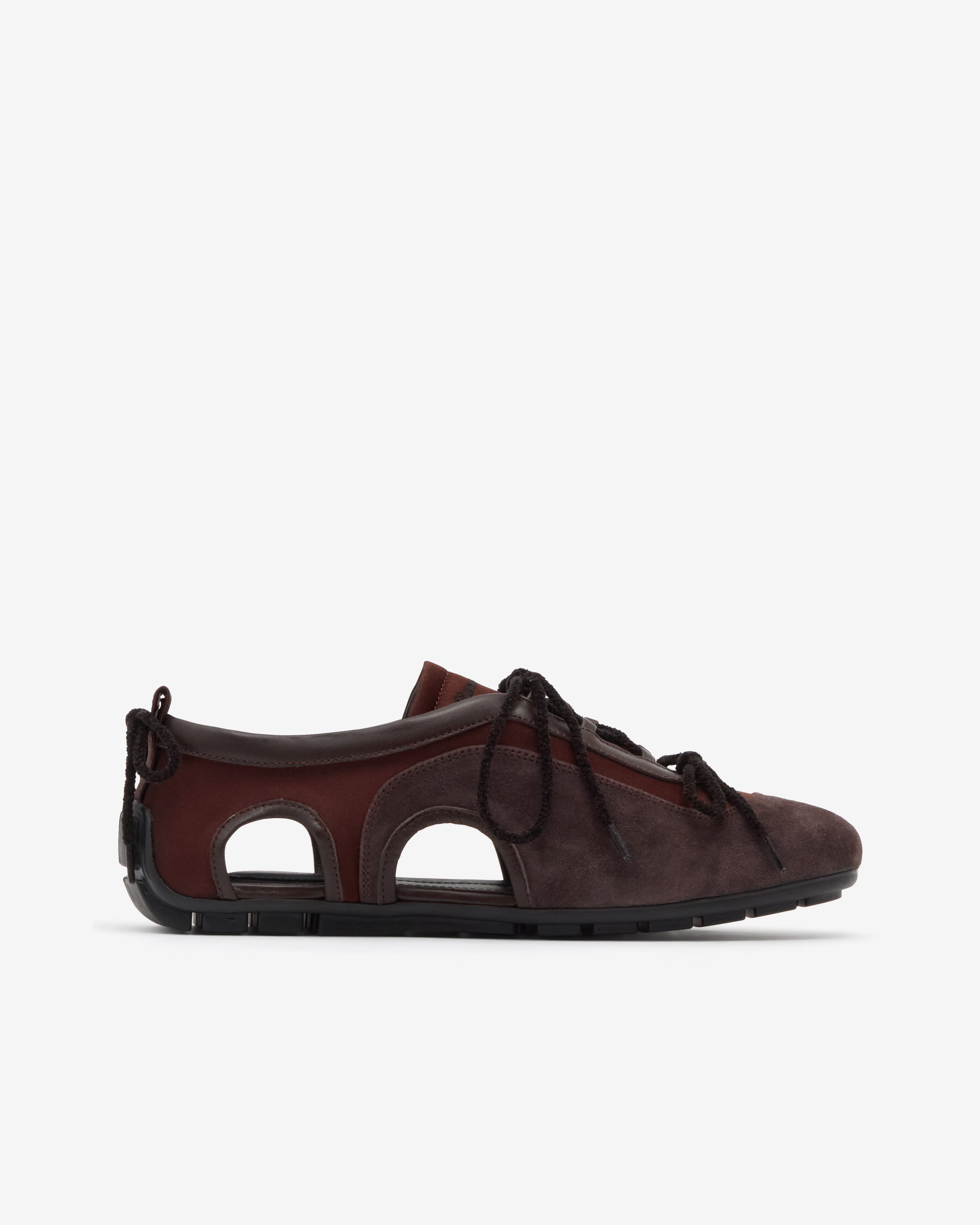 Simone Rocha: Men's Cutout Ballerina Grip Trainer (Chocolate