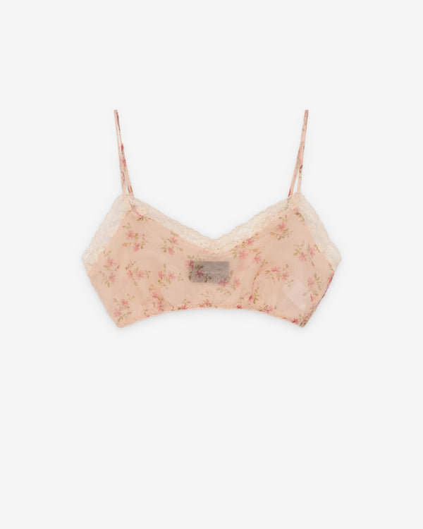 Simone Rocha - Women's Sheer Lace Trim Bralette - (Nude Floral)