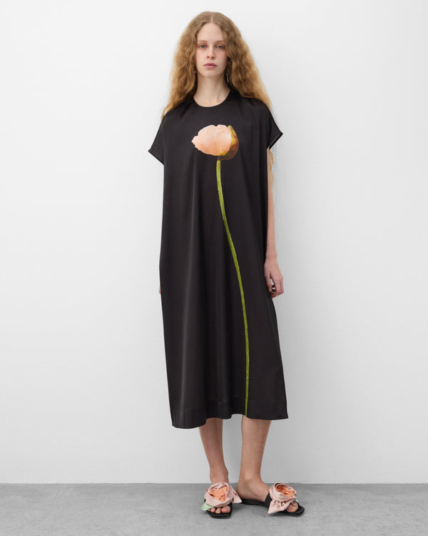 Simone Rocha - Women's Poppy Motif Smock Dress - (Black)