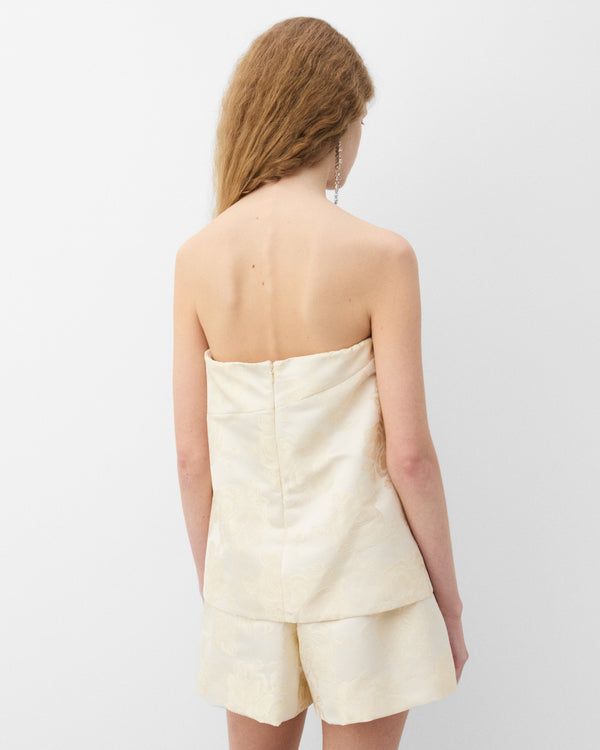 Simone Rocha - Women's Gathered Flower Sash Top - (Cream)