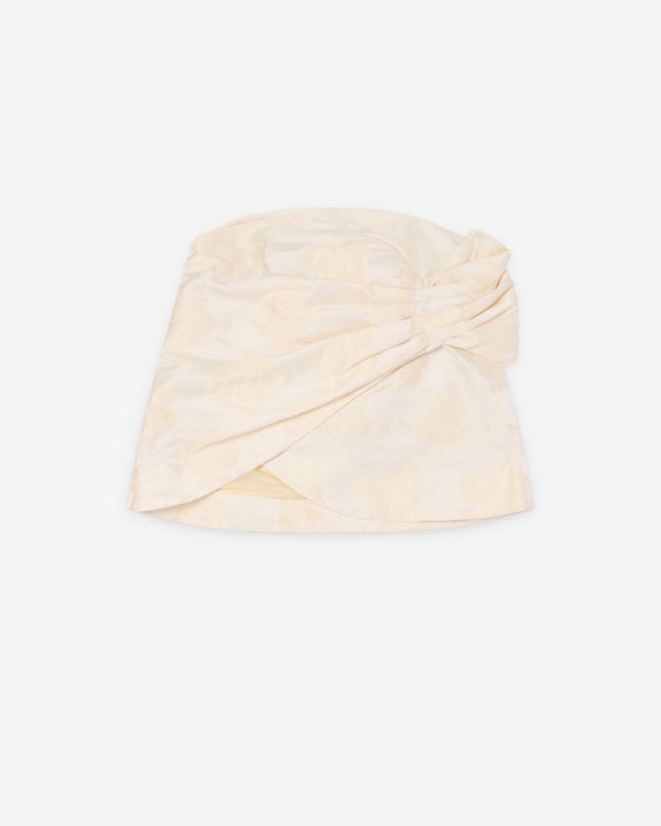 Simone Rocha - Women's Gathered Flower Sash Top - (Cream)