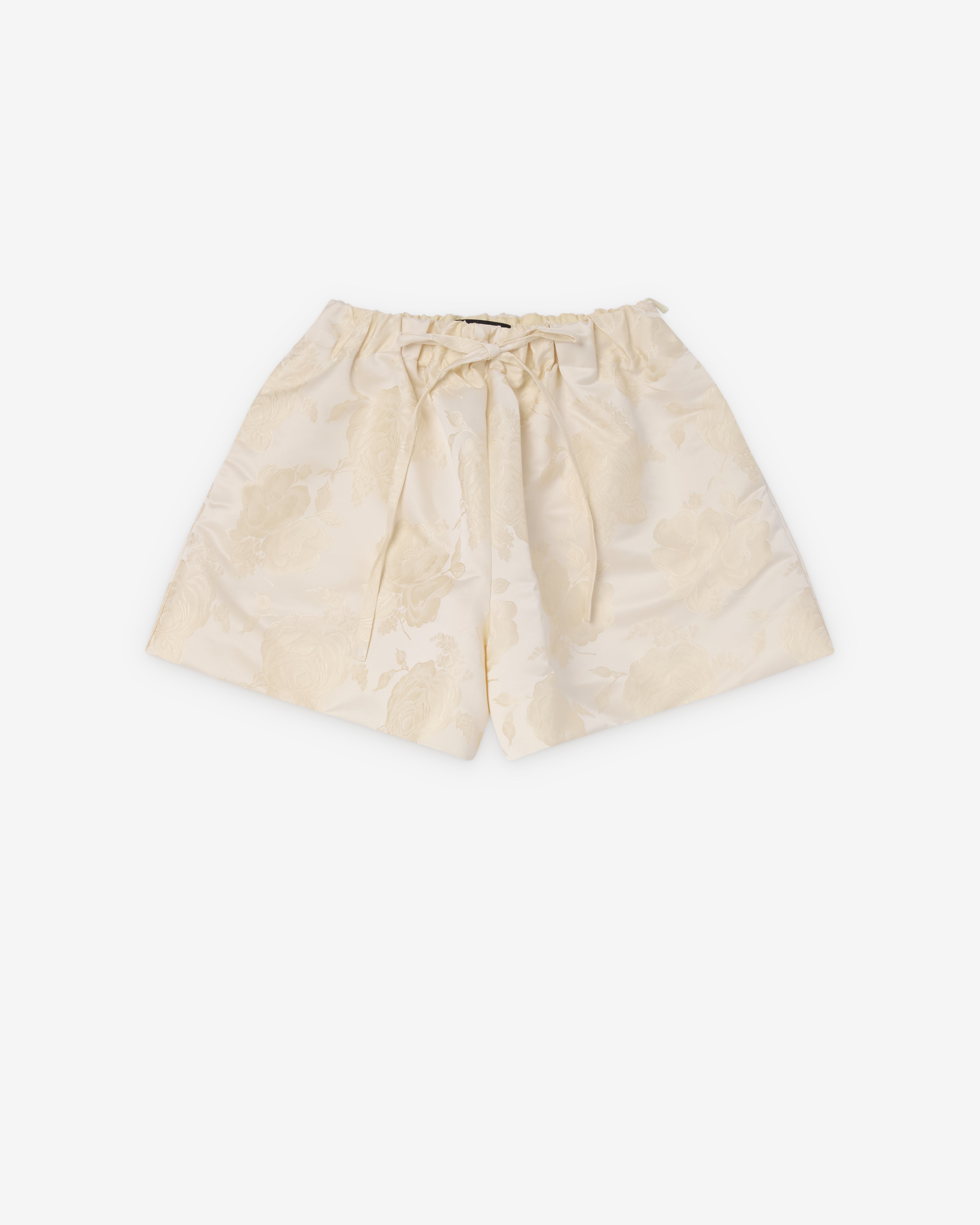Simone Rocha: Women's Elasticated Rose Shorts (Cream) | Dover